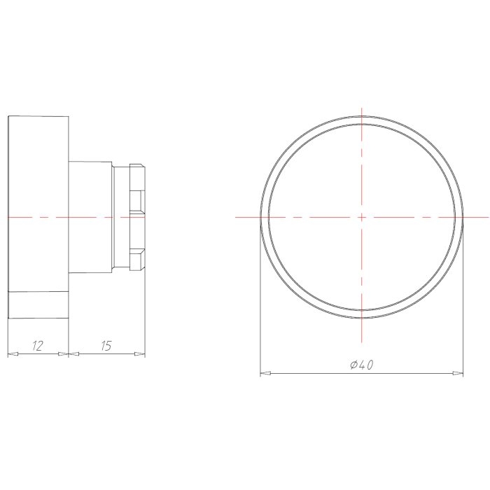 Кнопка жовта 40mm COMEPI