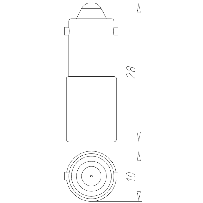 Лампа неонова тип BA9S 220V COMEPI
