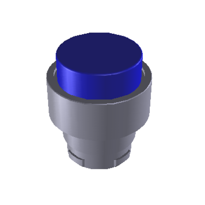 Виступаюча кнопка з підсвічуванням, блакитна COMEPI