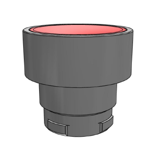 Кнопка прихована без фіксації, червона, металевий корпус 30mm COMEPI