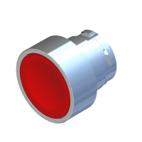 Кнопка прихована без фіксації, червона, металевий корпус 30mm COMEPI