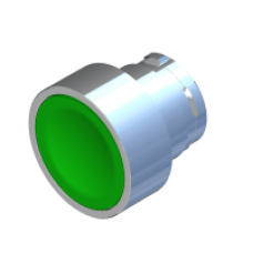 Кнопка прихована без фіксації, зелена, металевий корпус 30mm COMEPI