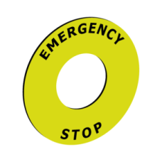 Шильдик з позначенням аварійної зупинки COMEPI