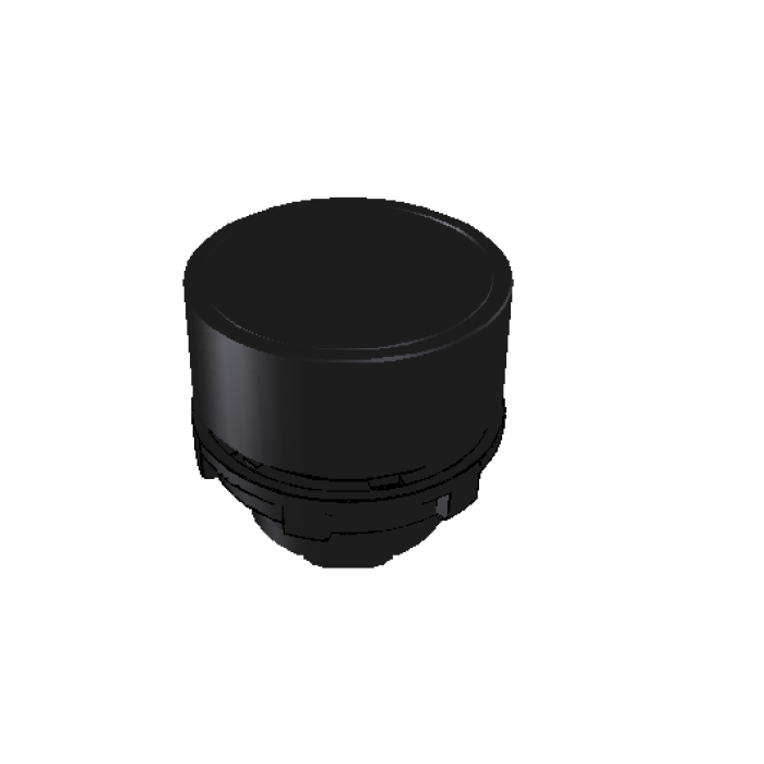Кнопка чорна, пласт. корпус, ø 22mm, IP65 COMEPI