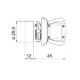 Кнопка блакитна, пласт. корпус, ø 22mm, IP65 COMEPI
