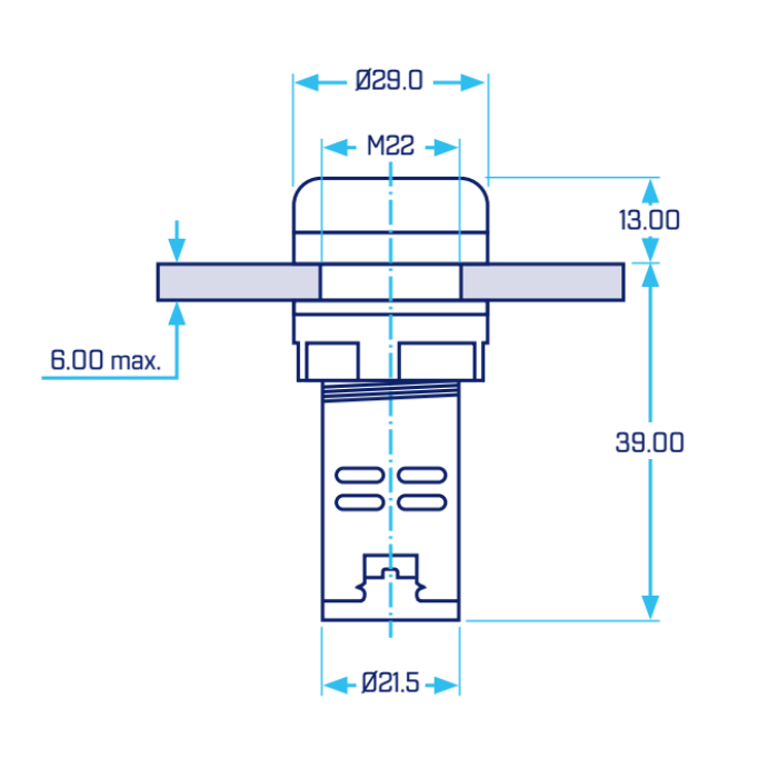 Світлодіодна біла лампа моноблок IMO 240VAC