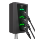 Зарядна станція 3-портова Smart Wall 22+22+22 кВт з роз'ємом Тype 2 + роз'єм Тype 2 + Тype 2 з кабелем 5м SW366-C22-C22-C22 Octa Energy