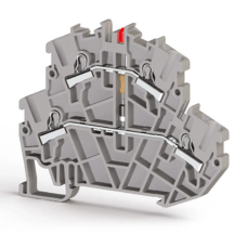 Клема Klemsan PYK 2,5-2FLD 24V дворівнева 2.5 мм сіра