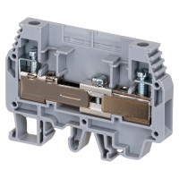 Клема Klemsan WGO 3 вимірювальна без роз'ємів 6 мм сіра