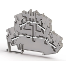 Клема Klemsan PYK 4-2FN дворівнева 4 мм сіра