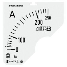 Шкала амперметра FRER ZF 250/5A