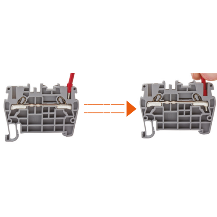 Клема Klemsan MYK 2,5 прохідна 2.5 мм сіра