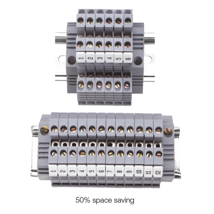 Клема Klemsan PIK 4 N дворівнева 4 мм сіра