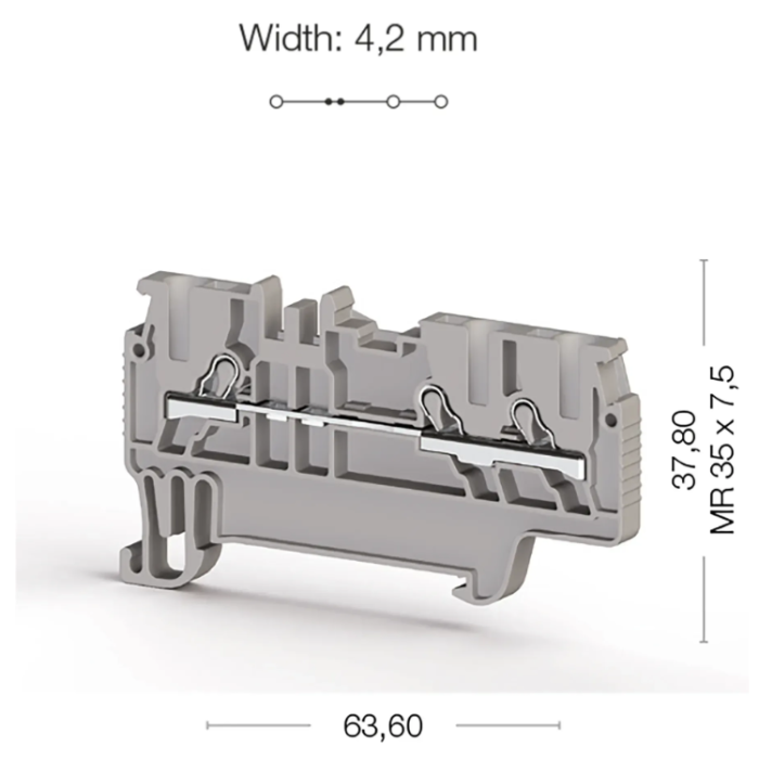 Клема Klemsan PYK 1,5 ME багатовивідна 1.5 мм сіра