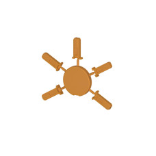 Штифтовий замок Klemsan SG-N оранжевого кольору для клем серії CTP/PTP