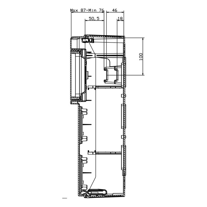 Настінний корпус для сил. розеток IDE з отвора STAR 1×12 MOD 436×310x147mm, IP65, шини N+PE