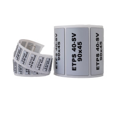 Самоклеюче ПВХ маркування ETPS40-SV Klemsan 90X45 сірий