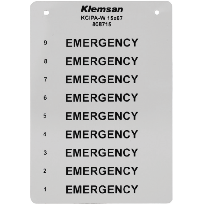 Самоклеюча маркувальна ПВХ етикетка KCIPA-W Klemsan 18X27