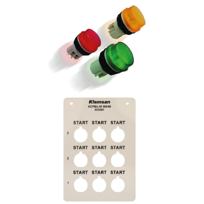 Маркувальна ПВХ пластина KCPBA-S Klemsan 30×40mm сіра