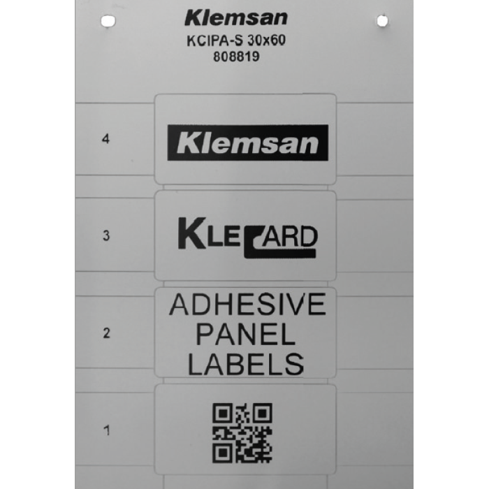 Самоклеюча маркувальна ПВХ етикетка KCIPA-S Klemsan 75X100