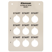 Маркувальна ПВХ пластина KCPBA-W Klemsan 30×40mm сіра