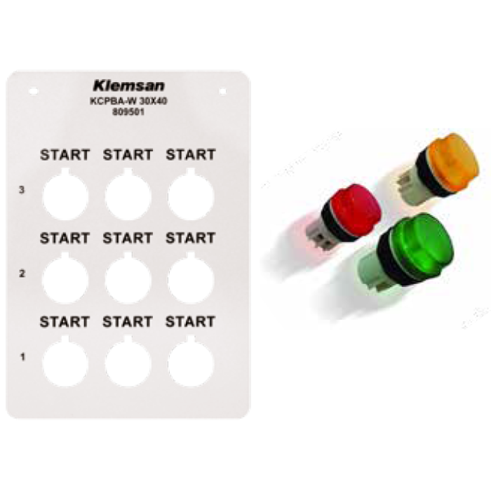 Маркувальна ПВХ пластина KCPBA-W Klemsan 30×40mm сіра