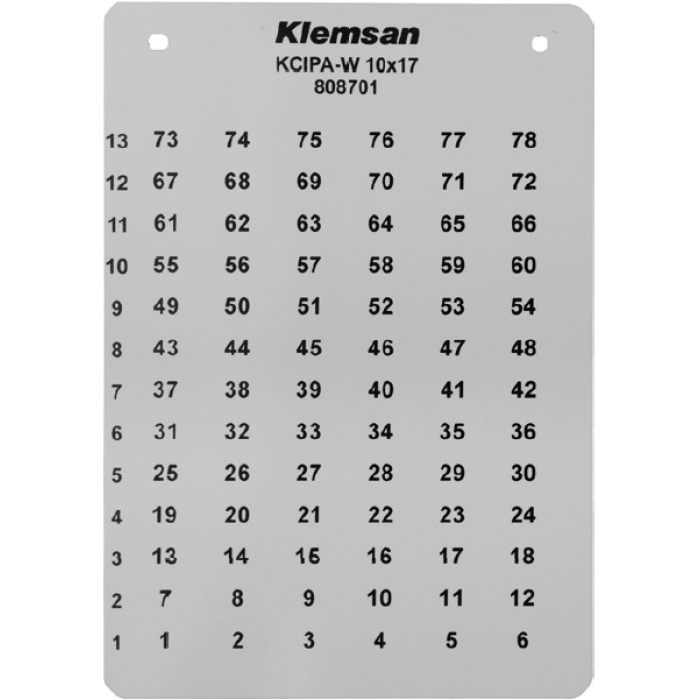 Самоклеюча маркувальна ПВХ етикетка KCIPA-W Klemsan 75X100