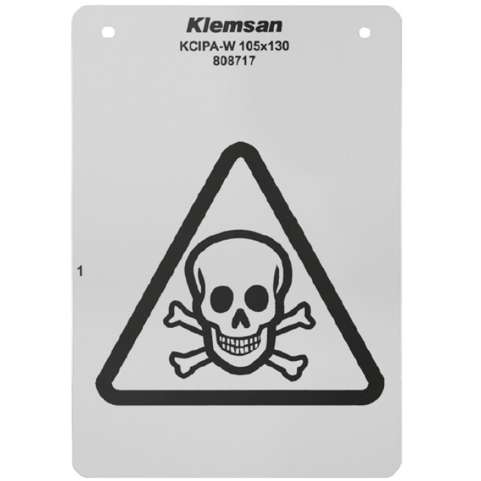 Самоклеюча маркувальна ПВХ етикетка KCIPA-W Klemsan 75X100