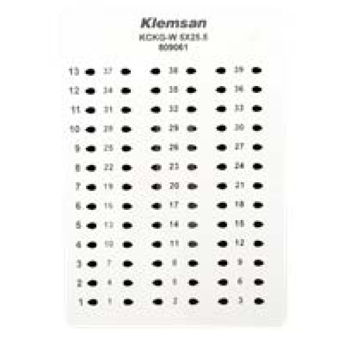 Маркування на провід KCKG-W Klemsan 5×25.5 (0.75-1.5mm²)