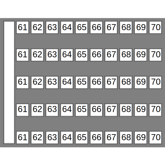 Маркувальна пластина DY5 Klemsan 61-70
