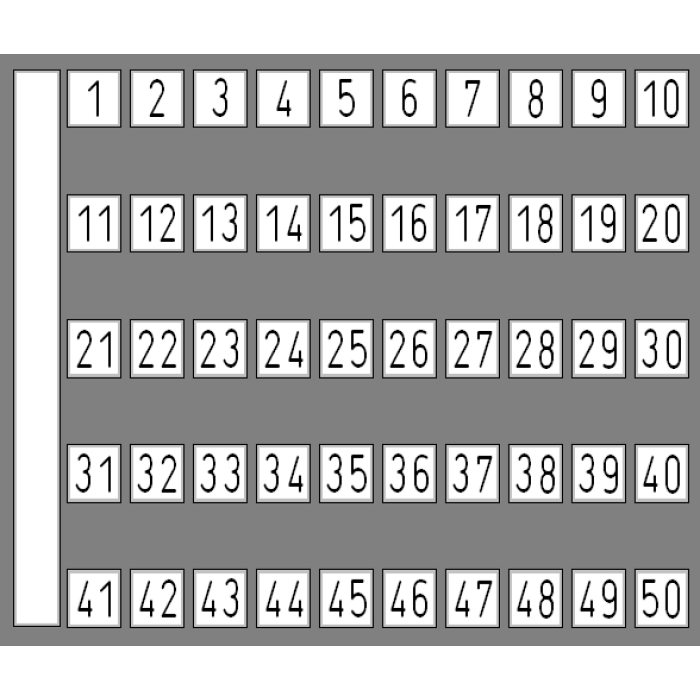 Маркувальна пластина DY 5 Klemsan 1-50