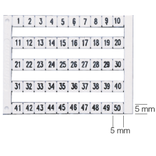 Маркувальна пластина - DY 5 (U) Klemsan