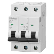 Модульний автоматичний вимикач ISKRA RI73 3P C50A 10kA