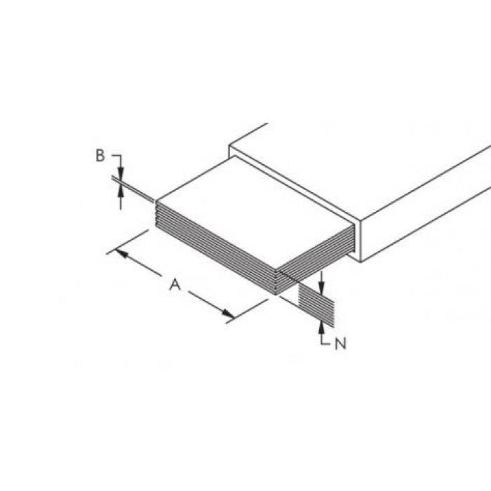 Шина мідна луджена гнучка в ізоляції  nVent ERIFLEX Flexibar Advanced 6×80х1 L2m 1375A