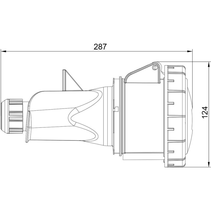 Розетка кабельна IDE MUNDIAL 3P+N+E 125A 200/346–240/415V IP66-67