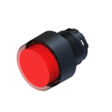 Кнопка червона з підсвічуванням пластик COMEPI