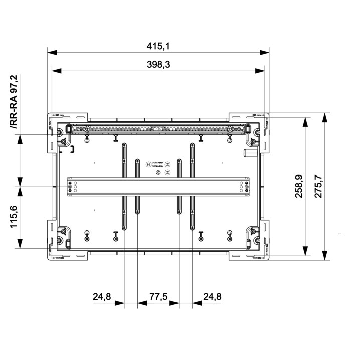 Корпус розподільчий IDE GOLD, 1×18 модулів, прозорі двері, IP40