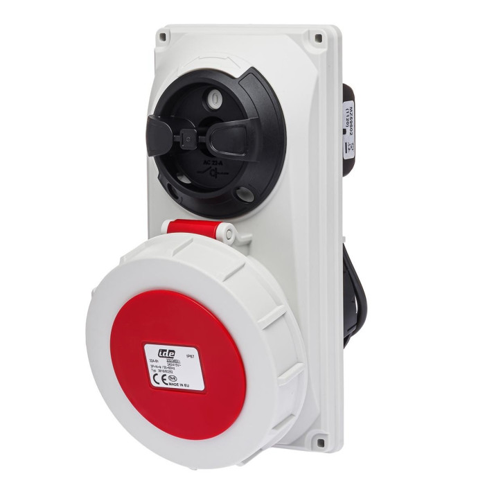 Розетка вбудована з механічним блокуванням IDE MUNDIAL 3P+N+E 32A 200/346–240/415V IP67