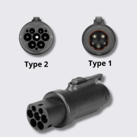 Перехідник Type 2 (IEC 62196) - Type 1 (J1772) з фіксатором Olink