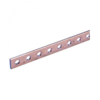 Шина мідна перфорована з отворами 10.5 мм ERICO 5x25х1750 мм (1.4 кг)