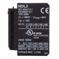 Додатковий контакт ISKRA NDL3, 2HO+2НЗ для контакторів KNL 22-38