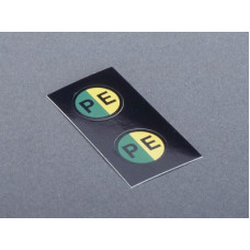 Маркувальна табличка Woehner PEN Ø15mm, колір жовтий + зелений