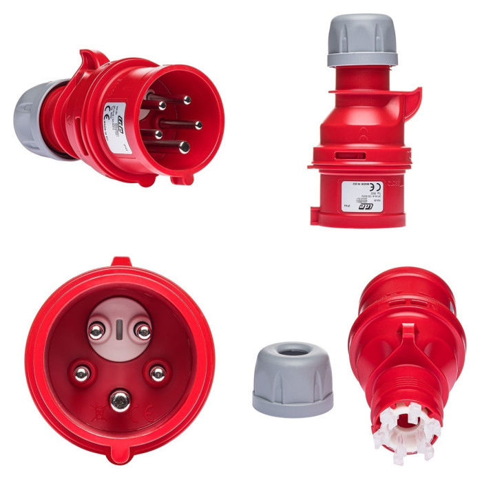 Реверсивний штепсель IDE MUNDIAL 3P+N+E 16A 200/346–240/415V IP44