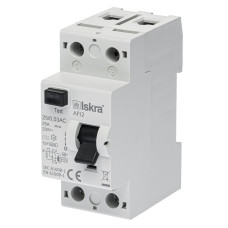 Пристрій захисного відключення ISKRA AFI2 25A 1P+N 0.03A