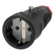 Розетка гумова кабельна IDE SCHUKO 2P+E 16A 250В IP20 (00125/N)