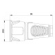 Розетка гумова кабельна IDE SCHUKO 2P+E 16A 250В IP20 (00125/N)