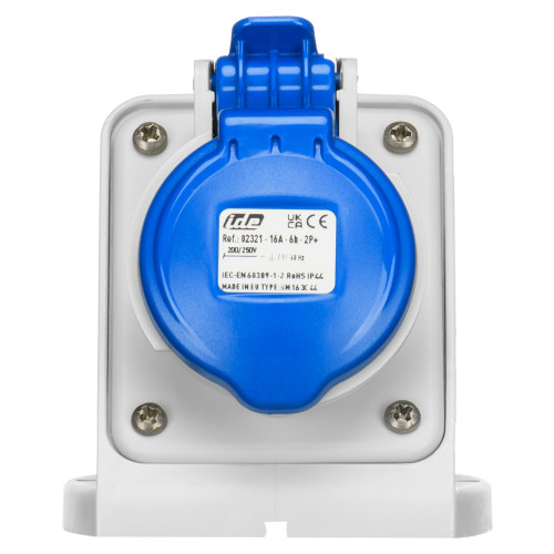 Розетка настінна IDE 16А 220V 2P+E IP44 (2321)