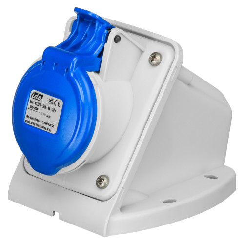 Розетка настінна IDE 16А 220V 2P+E IP44 (2321)