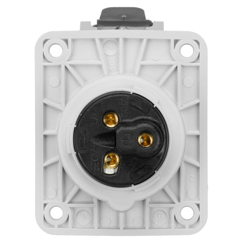 Розетка вбудована похила IDE 16А 380V 2P+E IP44 (3301)