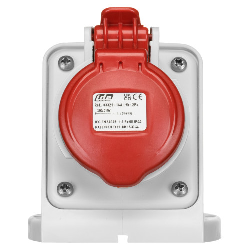 Настенная розетка IDE 16А 380V 2P+E IP44 (3321)